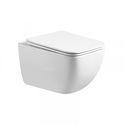 Унитаз Oliveeka Quiet Force OL-1216 подвесной цвет Белый с сиденьем Микролифт