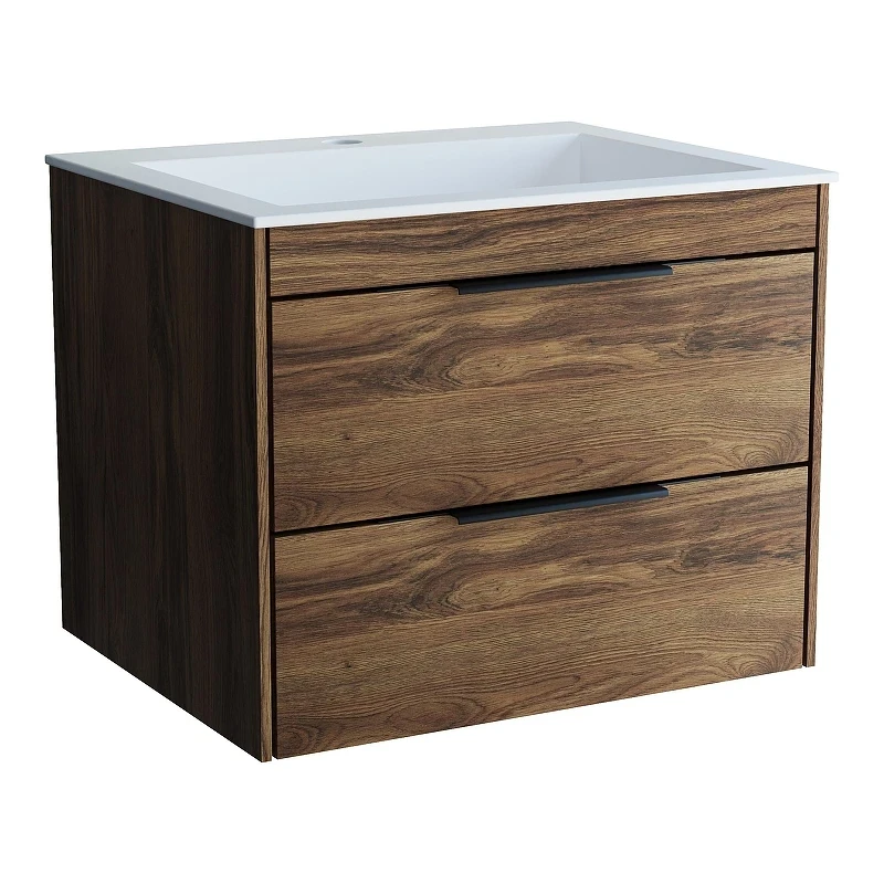 Тумба под раковину Vincea Chiara 2D 60 VMC-2C2600CO подвесная цвет C.Oak