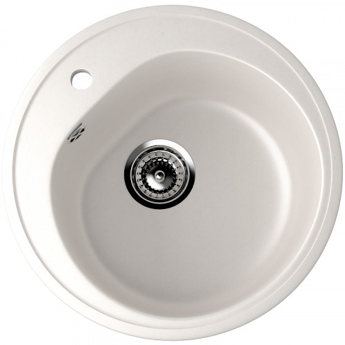 Кухонная мойка Ulgran Classic U-101-331 Белая искусственный камень (литьевой мрамор) встраиваемый