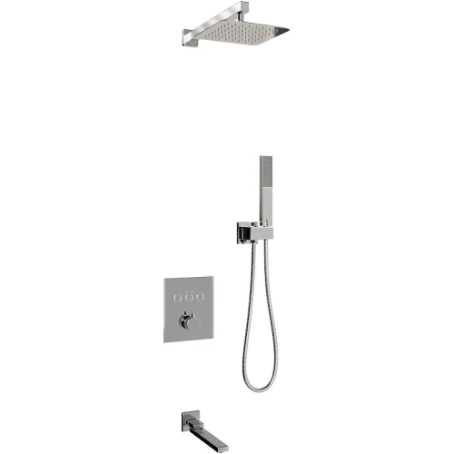 Душевая система RGW Shower Panels SP-371 511408371-01 с термостатом Хром латунь встраиваемый