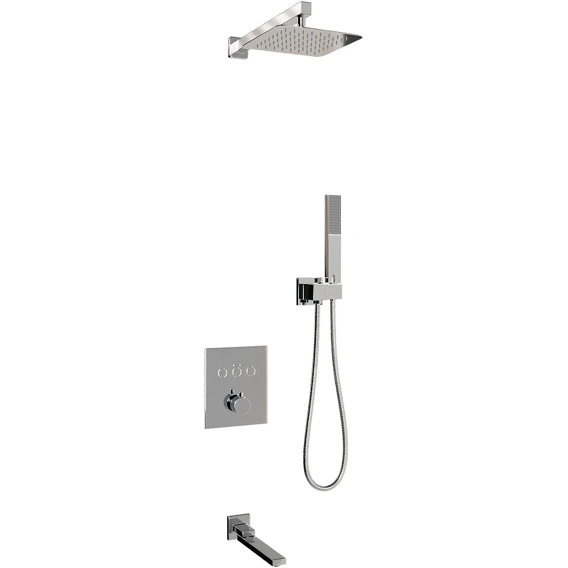 Душевая система RGW Shower Panels SP-371 511408371-01 с термостатом Хром латунь встраиваемый