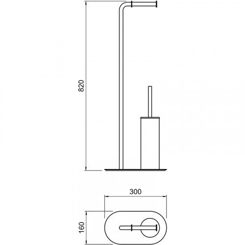 Напольная стойка Aquatek Оберон AQ4231MB Черная матовая
