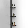 Душевая перегородка Vincea Walk-In 120 VSW-1HWS120CLGM профиль Вороненая сталь стекло прозрачное
