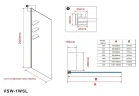 Душевая перегородка Vincea Walk-In 120 VSW-1HWS120CLGM профиль Вороненая сталь стекло прозрачное