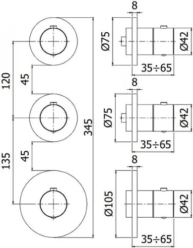 Смеситель для душа Paffoni Modular Box MDE018BO с термостатом цвет Белый матовый