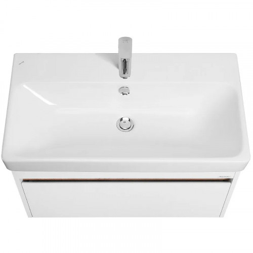 Тумба под раковину Aquaton Марти 80 1A283201MY010 подвесная Белая Дуб эндгрейн МДФ / ЛДСП