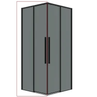 Душевая дверь Grossman Galaxy 110 1/2.K33.01.11.21.10 профиль Черный матовый стекло тонированное
