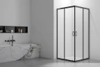 Душевой уголок Veconi Rovigo RV-101B 90х80 RV101B-8090-01-C4 профиль Черный матовый стекло прозрачное