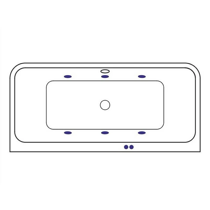 Акриловая ванна Excellent Arana 180x85 WAEX.ARA18.SOFT.BR с гидромассажем