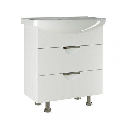 Тумба под раковину Mixline Этьен 75 542409 цвет Белый