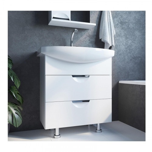 Тумба под раковину Mixline Этьен 75 542409 цвет Белый