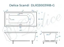 Ванна из искусственного камня Delice Scandi 180х80 DLR330031RB-G цвет Белый