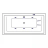 Акриловая ванна Excellent Crown Grand 190x90 WAEX.CRG19.LINE.BR с гидромассажем
