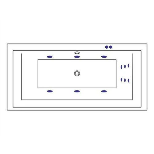 Акриловая ванна Excellent Crown Grand 190x90 WAEX.CRG19.LINE.BR с гидромассажем