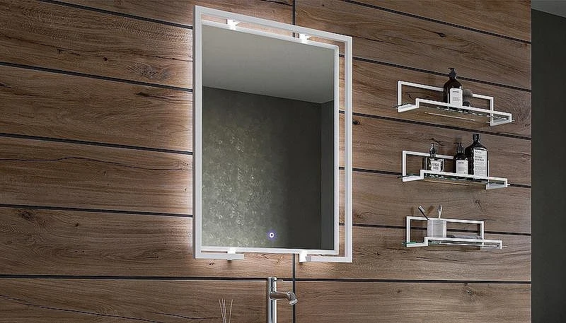 Зеркало Velvex Gelou 60 zkGEL.60-21 с подсветкой и с сенсорным выключателем