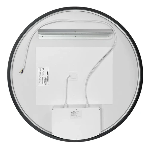 Зеркало Azario Ольга 70 АZ-LED013425 с подсветкой цвет Черный матовый с сенсорным выключателем