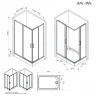 Душевой уголок AM.PM Above 120х90 W9XG-403-12090-BT профиль Черный матовый стекло прозрачное