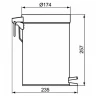 Ведро для мусора Ideal Standard IOM A9104MY Нержавеющая сталь