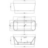 Акриловая ванна Vincea 170x80 VBT-401-1700MW без гидромассажа