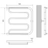 Водяной полотенцесушитель Melodia della vita Foxtrot 50x50х1 MTRFT5050 с полкой Полированная сталь