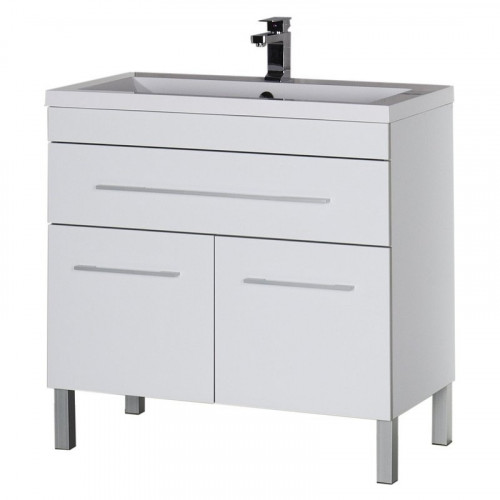 Тумба под раковину Aquanet Верона 100 182710 1 ящик 2 дверцы Белая МДФ / ЛДСП