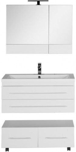 Зеркальный шкаф Aquanet Нота 90 165371 Белый МДФ / ЛДСП, стекло