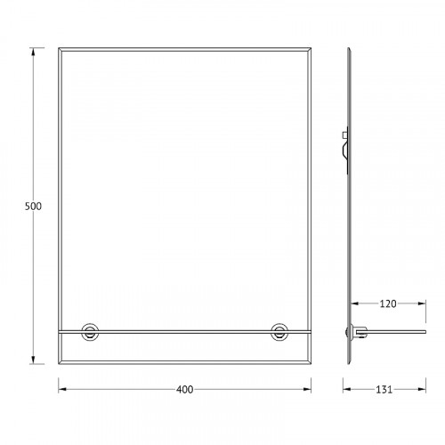 Зеркало Evoform Attractive 50х40 без подсветки