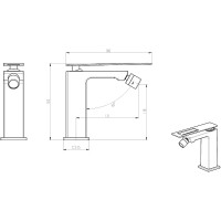 Смеситель для биде Boheme Q 146-WCR.2 Белый Хром латунь