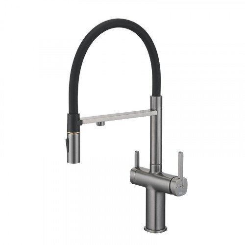 Смеситель для кухни Rose R358T цвет Оружейная сталь Черный
