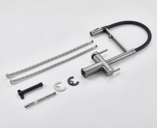 Смеситель для кухни Rose R358T цвет Оружейная сталь Черный