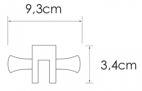 Двойной крючок WasserKRAFT K-423 цвет Хром