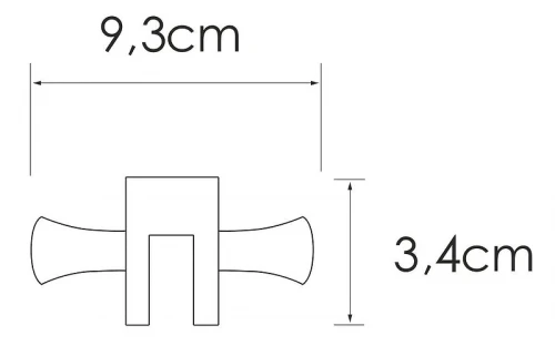 Двойной крючок WasserKRAFT K-423 цвет Хром