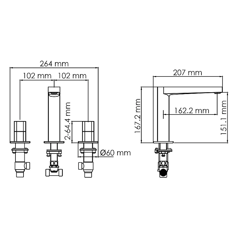 Смеситель для раковины WasserKRAFT Naab 8635 Хром латунь