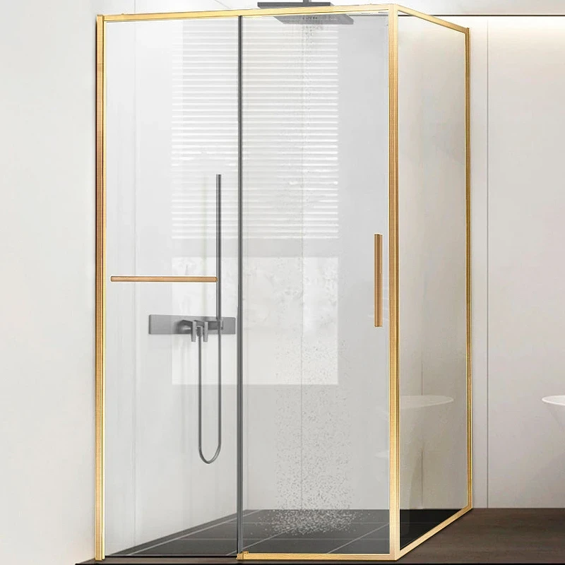 Душевой уголок Vincea Slim Soft 120x80 VSR-1SS8012CLG профиль Брашированное золото стекло прозрачное