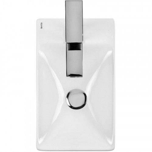 Раковина Bond 38 R S12-380R Белая глянцевая фарфор подвесная, накладная