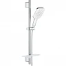 Душевой гарнитур Grohe Rainshower SmartActive 130 Cube 26584LS0 Белая луна латунь на стену