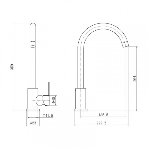 Смеситель для кухни Fashun A54001N цвет Сатин