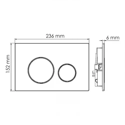 Инсталляция WasserKRAFT Salm 27TLT.010.ME.BL.RG02 для унитаза с клавишей смыва цвет Розовое золото