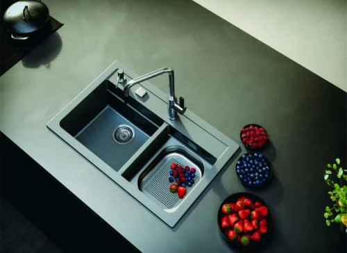 Кухонная мойка Alveus Granital Atrox 50 Concrete G81 790x500 1132001 Бетон искусственный камень (литьевой мрамор) встраиваемая сверху, встраиваемая снизу
