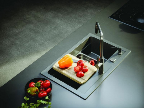 Кухонная мойка Alveus Granital Atrox 50 Concrete G81 790x500 1132001 Бетон искусственный камень (литьевой мрамор) встраиваемая сверху, встраиваемая снизу