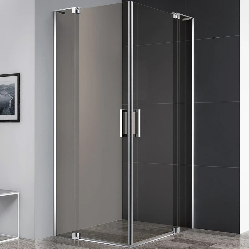 Душевой уголок Cezares Slider 100x80 SLIDER-AH-2-70/80-90/100-BR-Cr профиль Хром стекло бронзовое