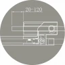 Душевой уголок Cezares Slider 100x80 SLIDER-AH-2-70/80-90/100-BR-Cr профиль Хром стекло бронзовое