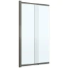 Шторка на ванну Cezares Slider 90 SLIDER-VF-11-90/150-C-GM профиль Оружейная сталь стекло прозрачное