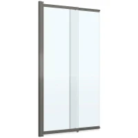 Шторка на ванну Cezares Slider 90 SLIDER-VF-11-90/150-C-GM профиль Оружейная сталь стекло прозрачное