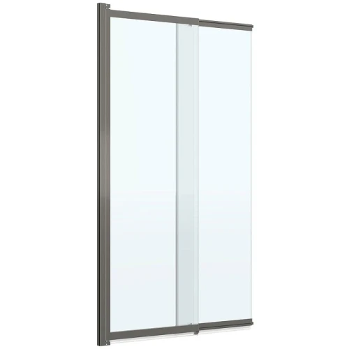 Шторка на ванну Cezares Slider 90 SLIDER-VF-11-90/150-C-GM профиль Оружейная сталь стекло прозрачное