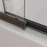 Шторка на ванну Cezares Slider 90 SLIDER-VF-11-90/150-C-GM профиль Оружейная сталь стекло прозрачное