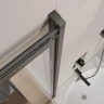 Шторка на ванну Cezares Slider 90 SLIDER-VF-11-90/150-C-GM профиль Оружейная сталь стекло прозрачное
