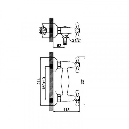 Смеситель для душа D-Lin D160810 цвет  Хром