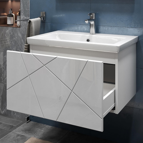 Тумба под раковину Vigo Geometry 70 034 подвесная цвет Белый