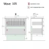 Тумба под раковину Alavann Wave 105 ALV1116001 подвесная цвет Белый